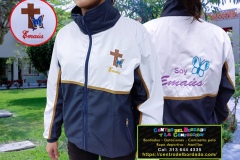 Chaqueta-Blanca-azul-Cruz-Mariposa